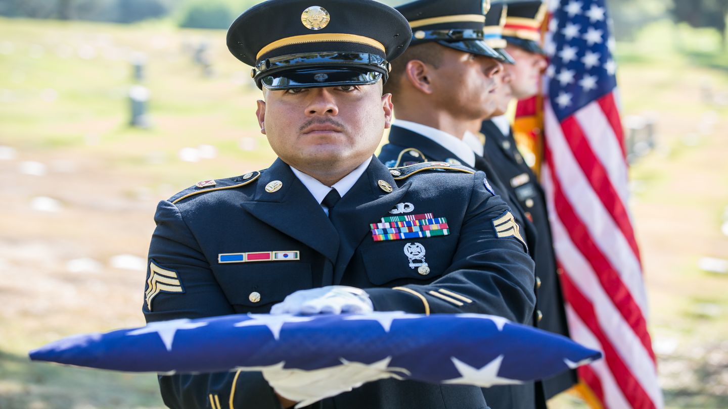 military funeral flag presentation