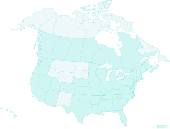 North America map of DM providers