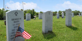 Veterans section at Forest Park East Funeral Home & Cemetery