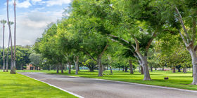 Road through Westminster Memorial Park 